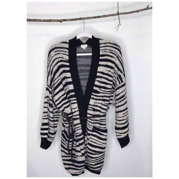 CARDIGAN Black & White Zebra Pattern - Picture 10 of 11